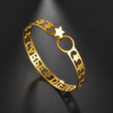 Customized Name Bracelet for Women Stainless Steel Bangle