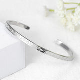 Personalised Stainless Steel Serenity Prayer Cuff Bracelet