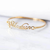 Custom Name Bangle Stainless Steel Bracelet