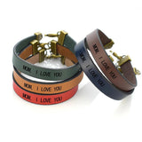 Custom Engraved Wrap Leather Bracelet for Men and Women