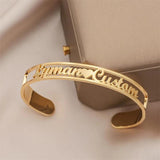 Personalized Love Letter Name Bracelet Stainless Steel Adjustable Jewelry