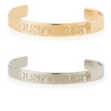 Personalized Stainless Steel Charm Bangles for Couples