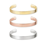 Personalized Stainless Steel Charm Bangles for Couples
