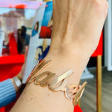 Personalized Name Ladies Bracelet Stainless Steel Silver Bracelet