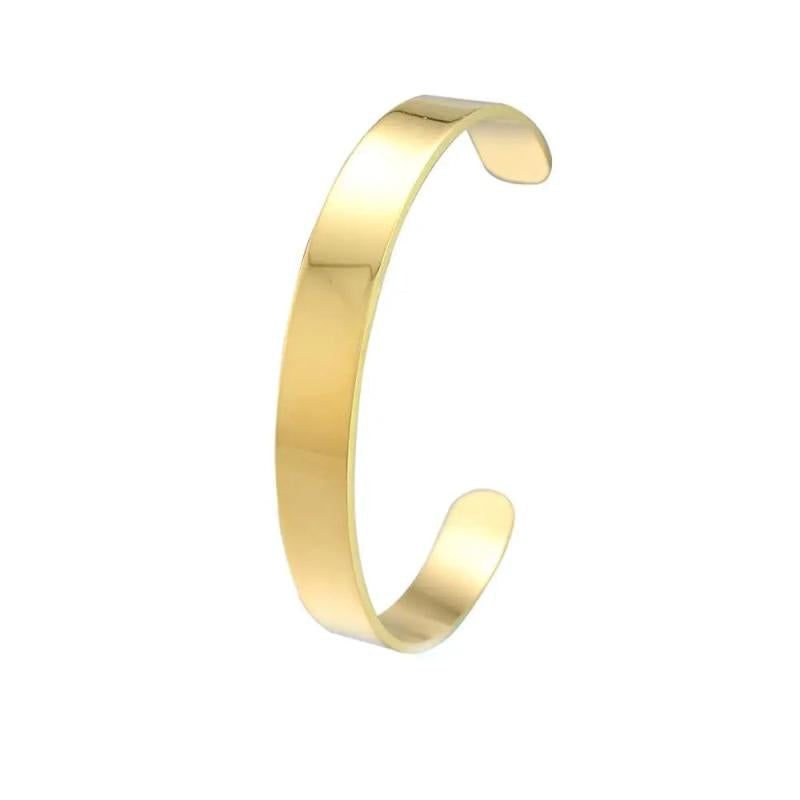 Personalized Engrave Name Bangle Bracelet Men Silver Rose 316L Stainless Steel