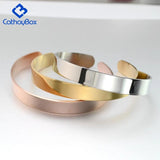 Personalized Engrave Name Bangle Bracelet Men Silver Rose 316L Stainless Steel