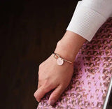 Duoying Engraved Letters Bracelet Knotted Cuff Bangle Initial Charm Bracelet