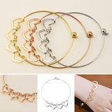 Heart Shape Charms Bracelet with Personalized Engraving