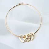 Personalized Heart Bracelets with Engraved Names for Women