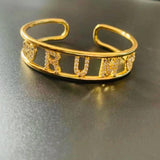 Personalized Name Bangle for Kids with Zircon Daughter's