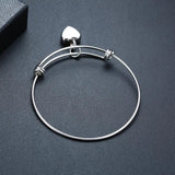 Love Heart Cremation Bracelet Stainless Steel Urn Bangle Ash Memorial Jewelry