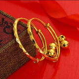 Baby Bracelet Push-Pull Bangle Golden Bell Type Cooper-plated