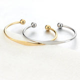 Personalized Cuff Bracelets Stainless Steel Open Bangles