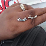 Customize Cursive Name Earring Stainless Steel Studs