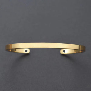 Personalized Name Engraved Metal Bracelet Bar Charm Cuff Bracelet