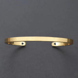 Personalized Name Engraved Metal Bracelet Bar Charm Cuff Bracelet