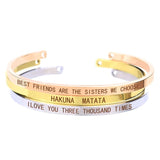 Personalized Name Engraved Metal Bracelet Bar Charm Cuff Bracelet