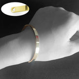 Personalized Name Engraved Metal Bracelet Bar Charm Cuff Bracelet