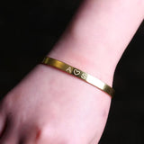 Personalized Name Engraved Metal Bracelet Bar Charm Cuff Bracelet