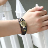 Zodiac Constellation Bracelet for Men - Multilayer Braided Leather