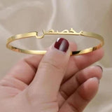 Personalized Name Bracelet Stainless Steel Romantic Love Jewelry Mother Gift