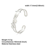 Fishhook Name Bangle Personalized Bracelet Adjustable Cuff Wristband