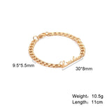 Personalized Punk Name Bracelet Stainless Steel Chain