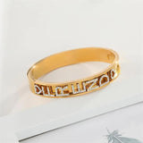 Personalized Name Bangle Bar Bracelet for Women