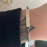 Name Bracelet Stainless Steel Cuff Bangle Engrave