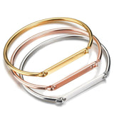 Name Bracelet Stainless Steel Cuff Bangle Engrave
