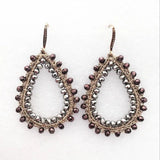Baroque Style Crystal Drop Pendant Retro Earrings