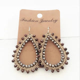 Baroque Style Crystal Drop Pendant Retro Earrings