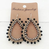 Baroque Style Crystal Drop Pendant Retro Earrings