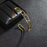 Nextvance Stainless Steel Name Bracelet Rhinestone Bangles Women Jewelry