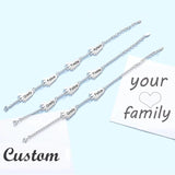 Personalized Stainless Steel Name Bracelet for Women - Adjustable Round Bangle