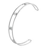 Personalized Name Diamond Letter Bracelet Love Charm Silver Jewelry
