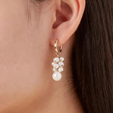 Shell Heart Earrings Stainless Steel Hoops Women's Jewelry