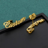 Custom Stainless Name Earrings