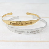 Personalised Name Bracelet Cuff Bangle Engraved Wedding Jewelry for Sisters