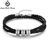 Men's Personalized Braided Rope Bracelet - Birthday Gift