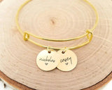 Personalized Bangle Bracelet for Girlfriend - Valentine's Day Gift