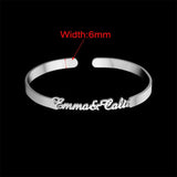 Personalized Nameplate Bracelets Stainless Steel 3mm/6mm