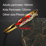 Personalized Nameplate Bracelets Stainless Steel 3mm/6mm
