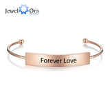 Personalized Name Cuff Bracelets & Bangles - Rose Bar Bracelets for Women