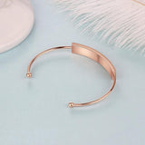 Personalized Name Cuff Bracelets & Bangles - Rose Bar Bracelets for Women