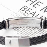 Personalized Name Leather Bracelet DIY Bracelet Men's Bangle