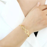 Personalized Stainless Steel Infinity Love Bracelet Custom Name Jewelry Gift