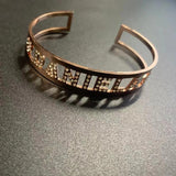 Personalized Letter Bracelet Crystal Stainless Steel Bangle