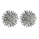 Sunshine Flowers Stud Earrings Rhinestone Lady's Jewelry Boutique
