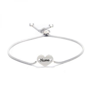 Heart Charm Bracelet For Girls Mom Sister Adjustable Wrist Jewelry